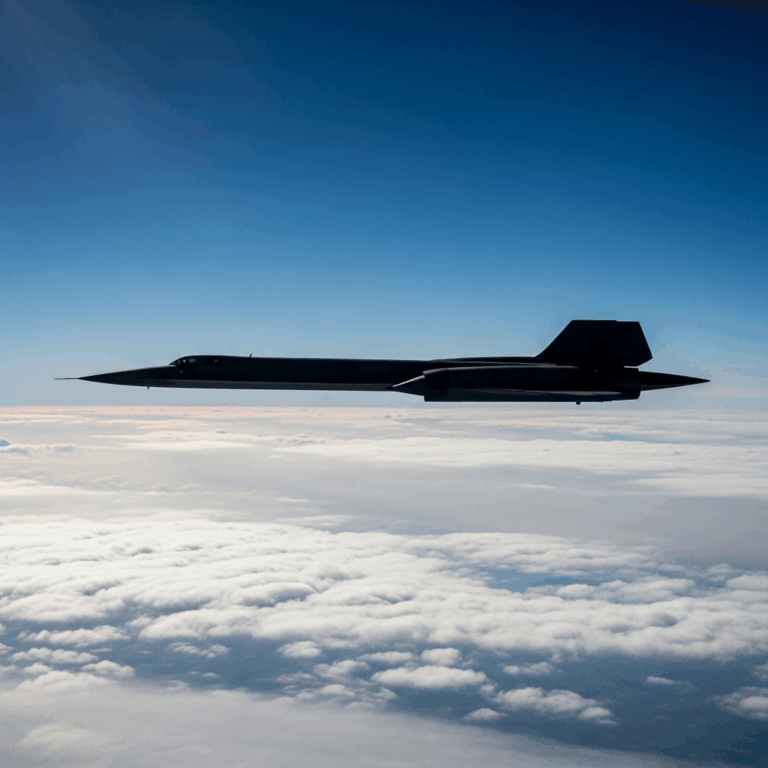 sr 71 blackbird in flight at high altitude above clouds dram 20260331 084849