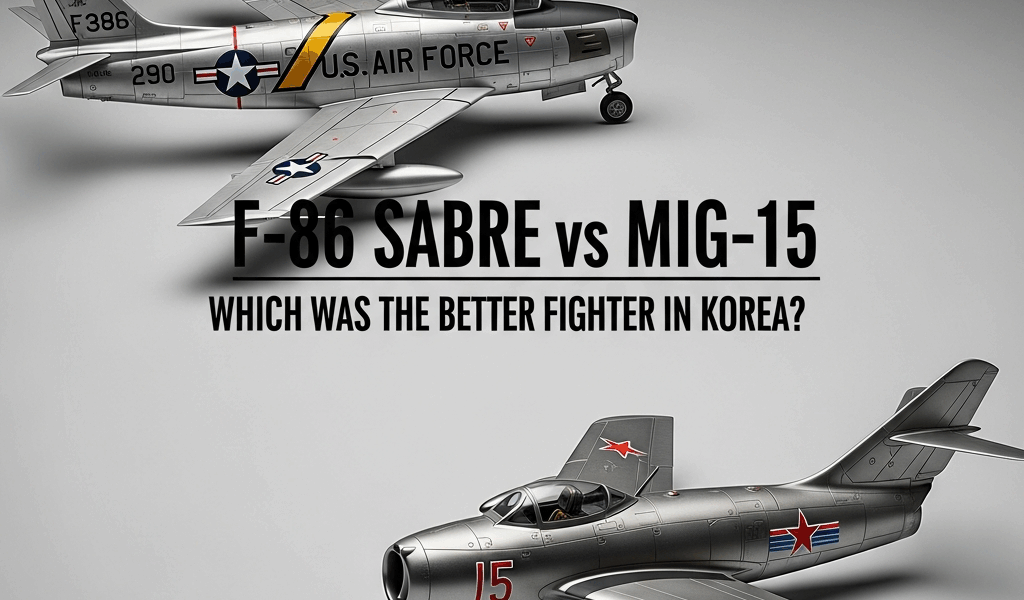 Professional photograph related to: F-86 Sabre vs MiG-15 — Which Was the Better Fighter in Korea?. H