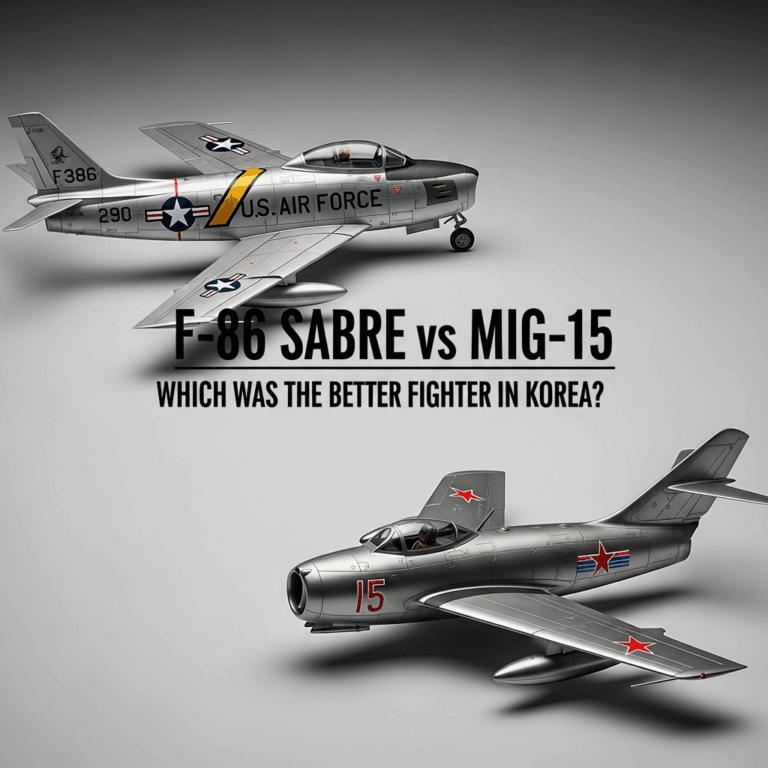 Professional photograph related to: F-86 Sabre vs MiG-15 — Which Was the Better Fighter in Korea?. H