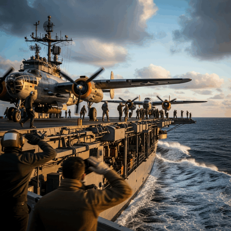 Professional photograph related to: The Doolittle Raid — How 16 Bombers Changed the Pacific War. Hig