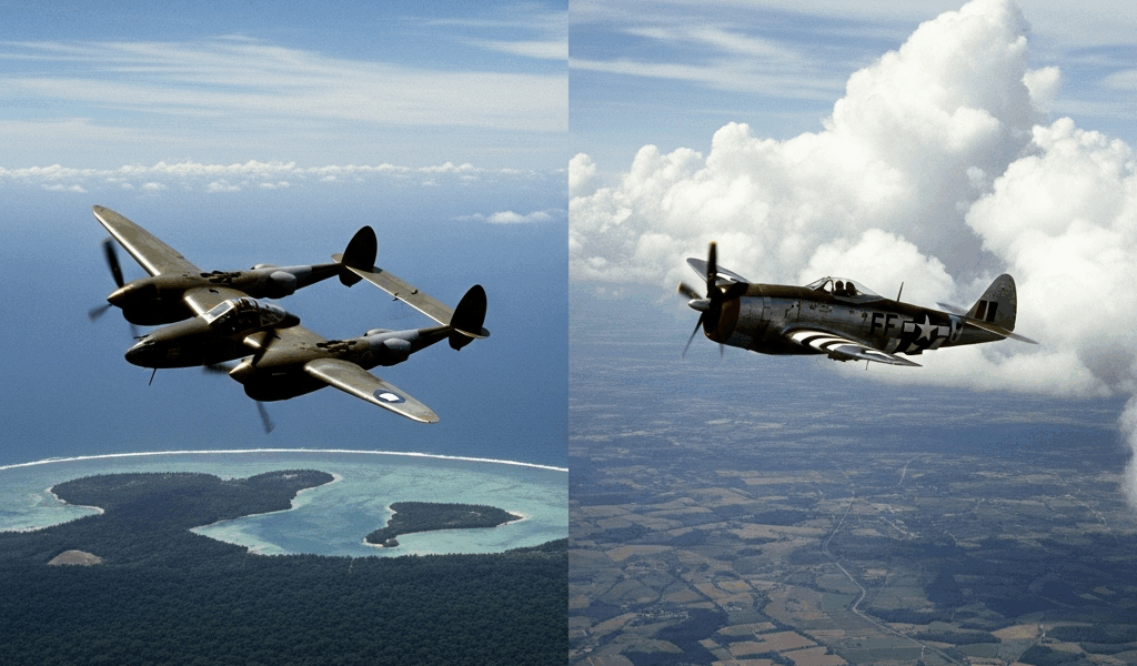 P-38 Lightning vs P-47 Thunderbolt Who Dominated