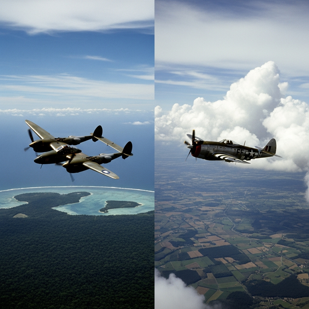P-38 Lightning vs P-47 Thunderbolt Who Dominated