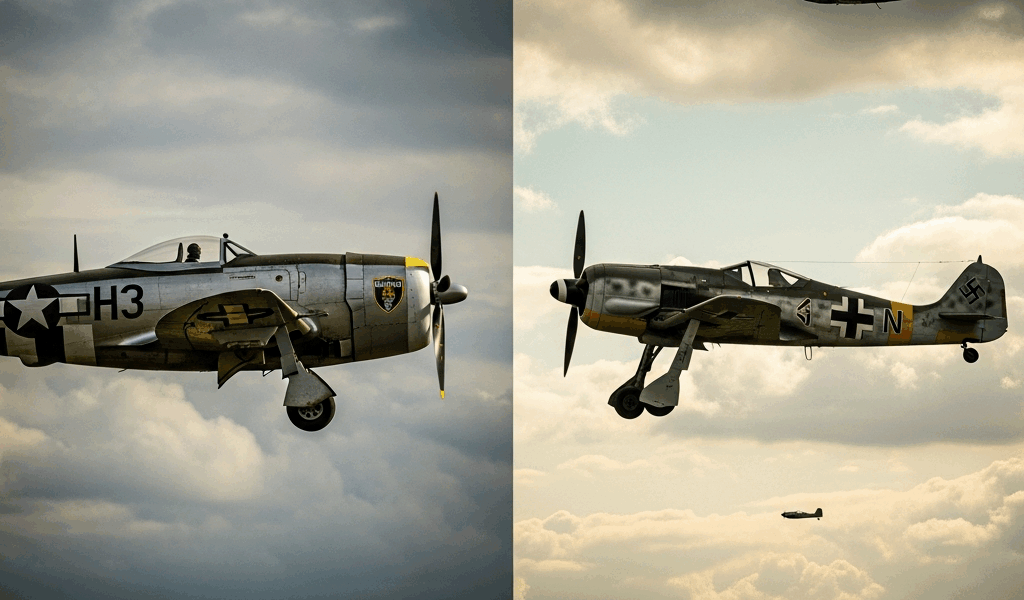 P-47 Thunderbolt vs Fw 190 Fighter Comparison
