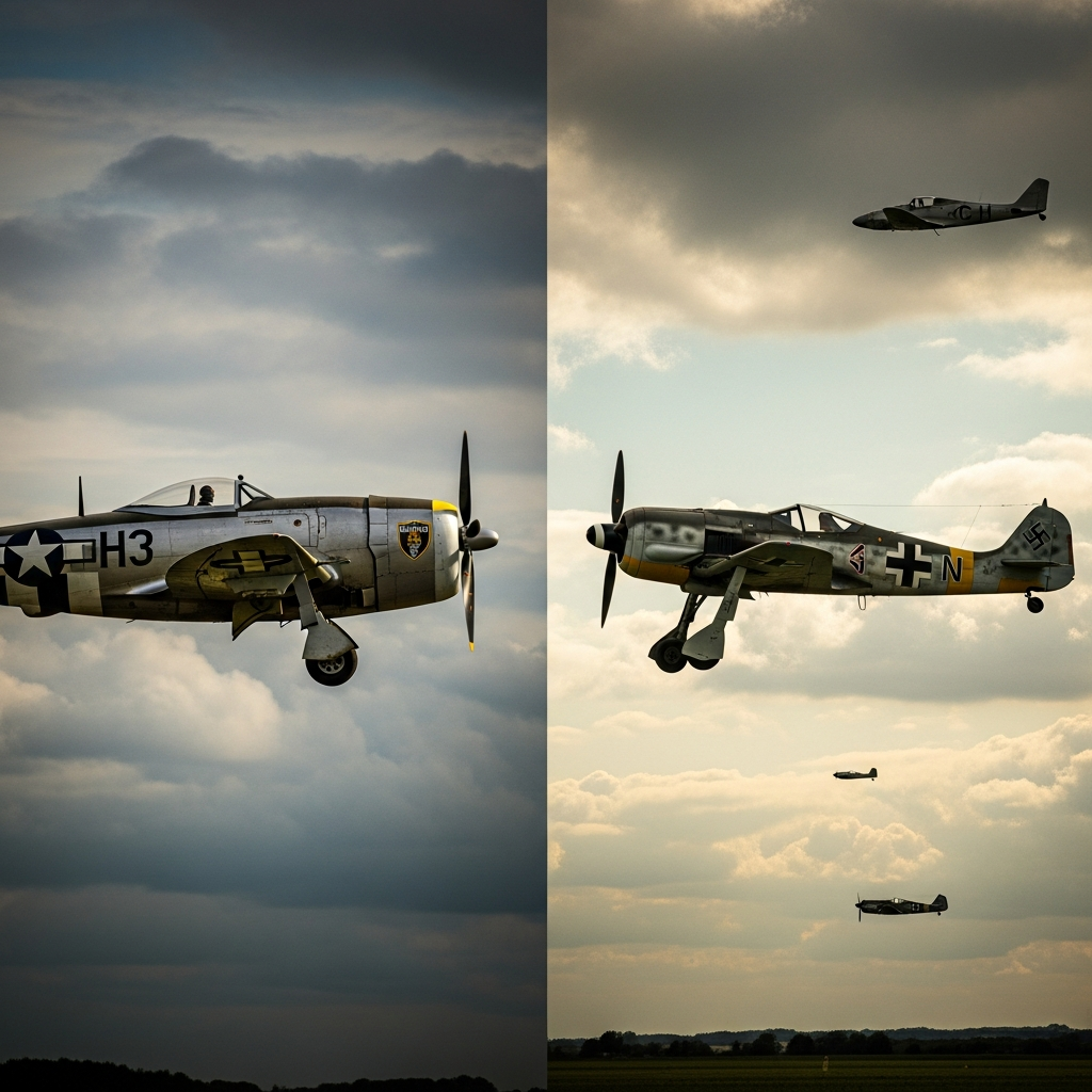 P-47 Thunderbolt vs Fw 190 Fighter Comparison
